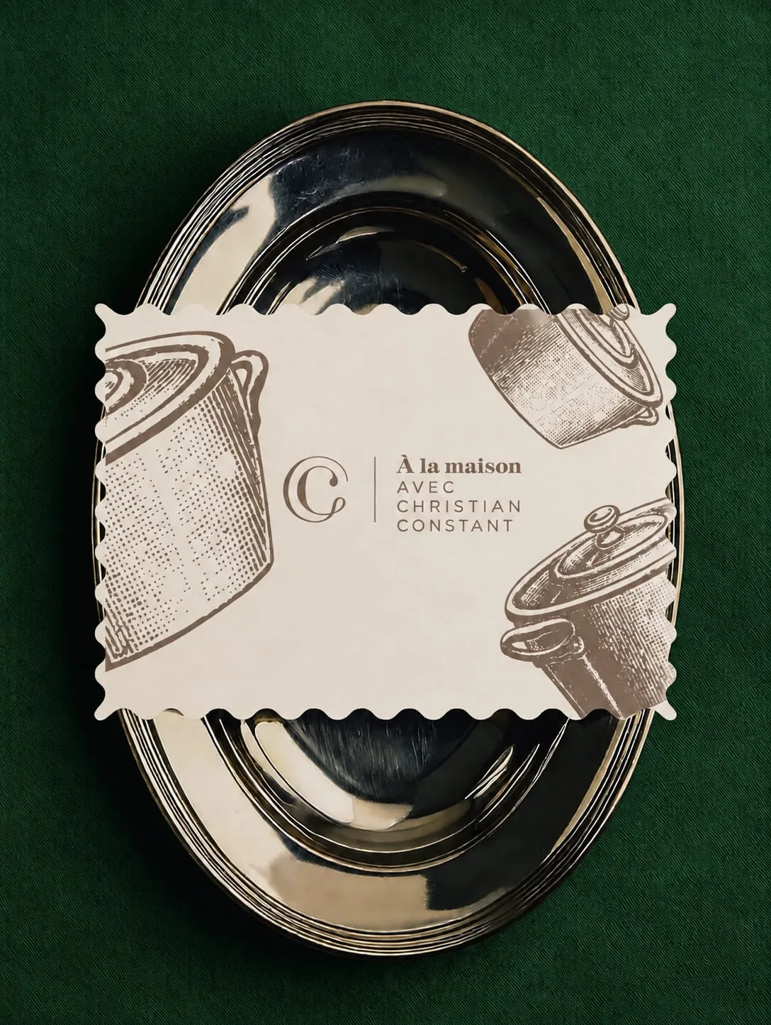 Christian Constant, branding carte de visite plateau