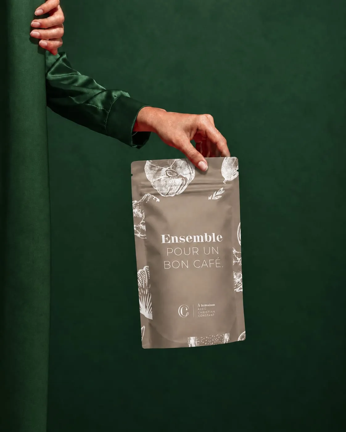 Christian Constant, packaging sachet cafe