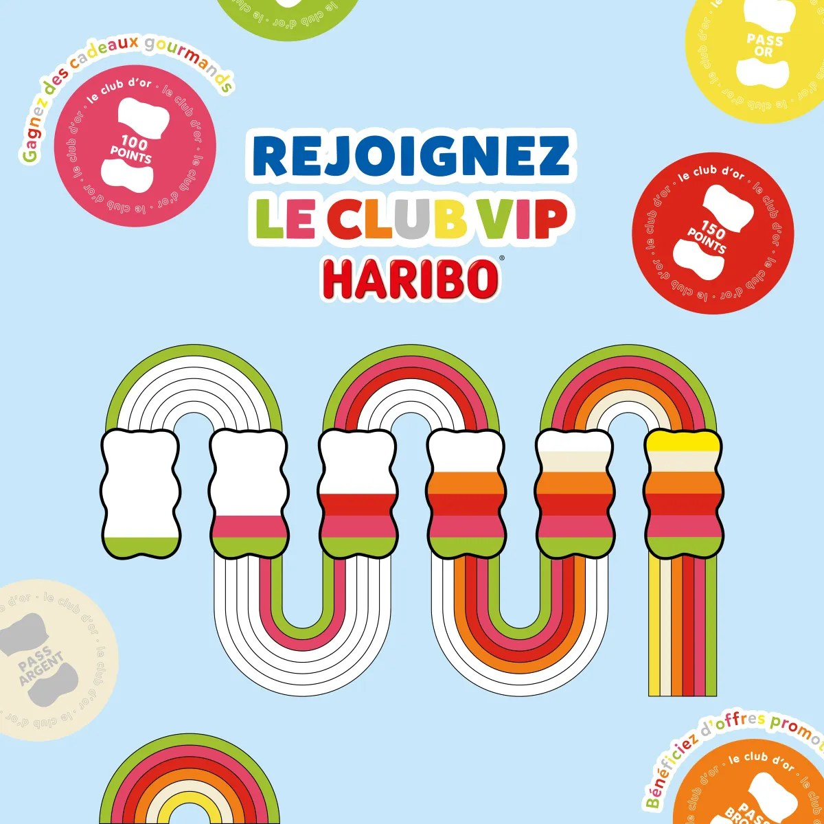 Haribo, identite visuelle rejoignez le club vip