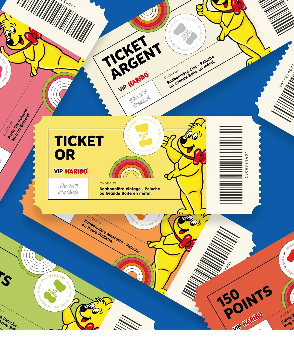 Haribo, identite visuelle tickets recompenses