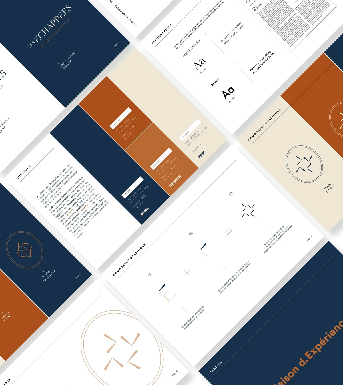 Les Échappées, branding charte graphique
