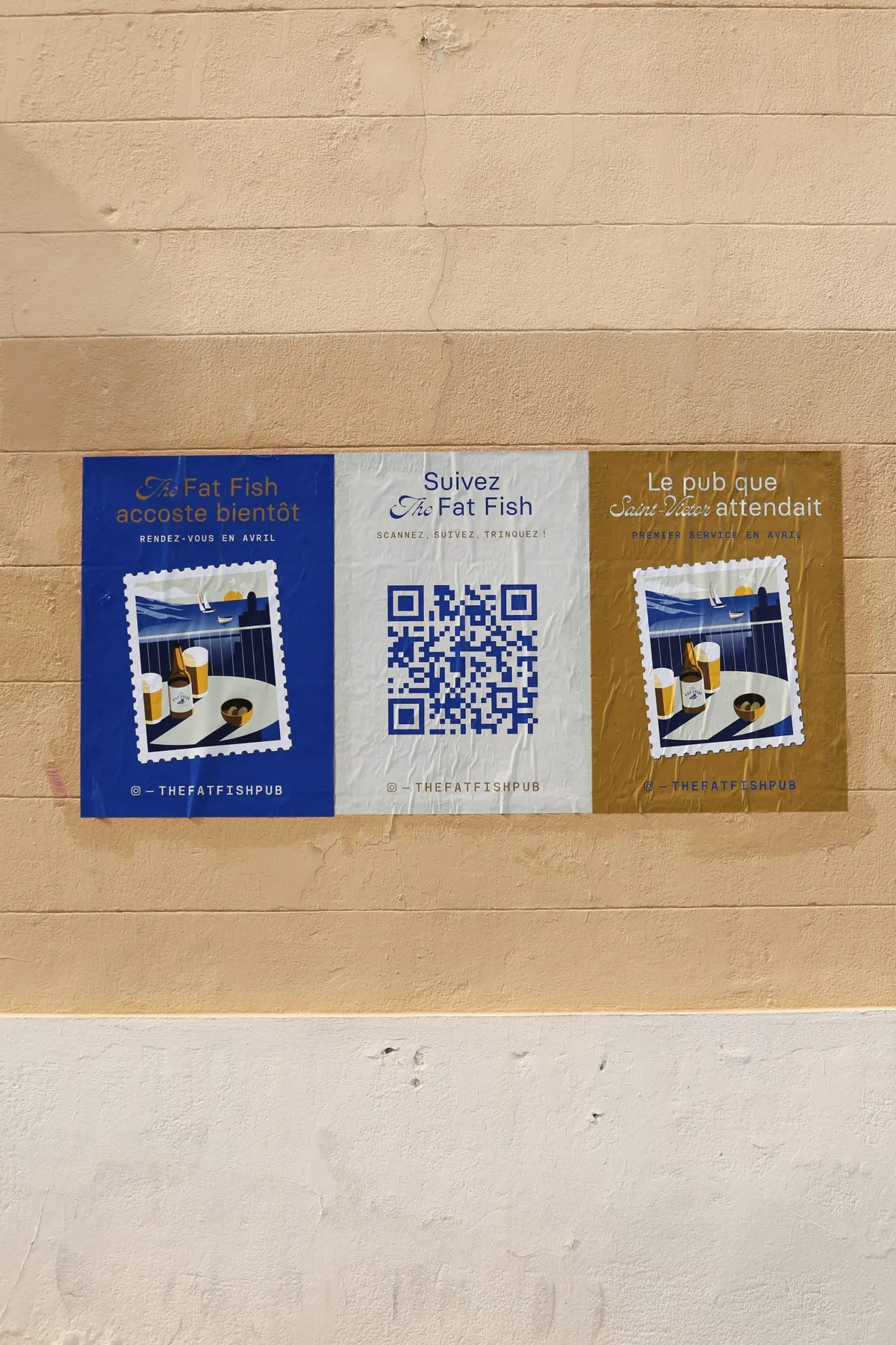 The Fat Fish, communication print affiches ouverture