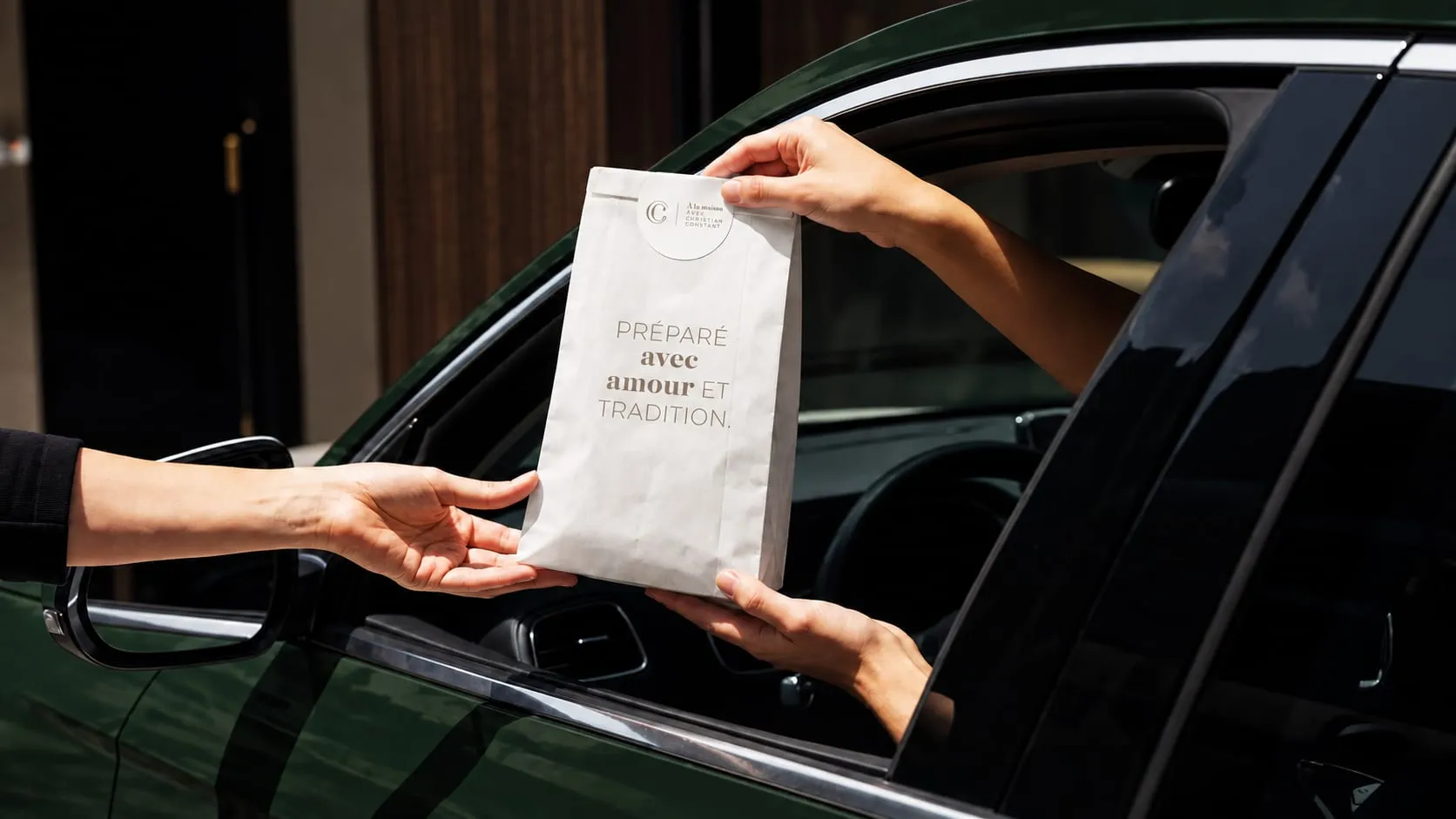 Christian Constant, packaging sac vente a emporter