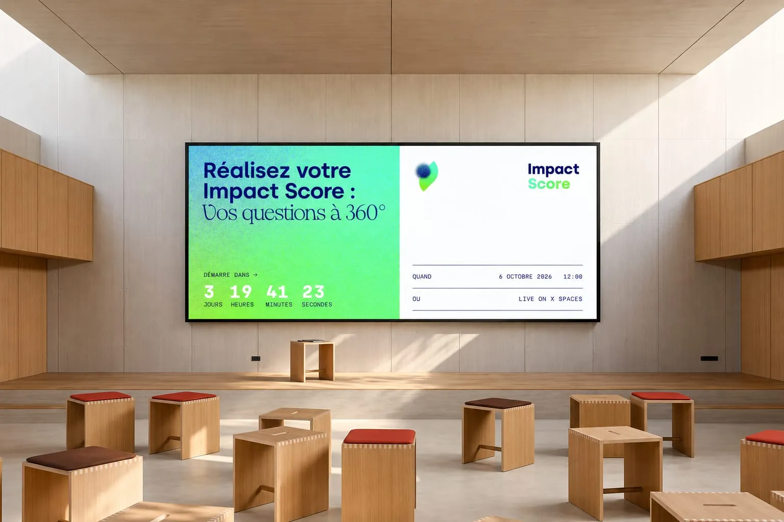 Impact France, communication digitale ecran conference