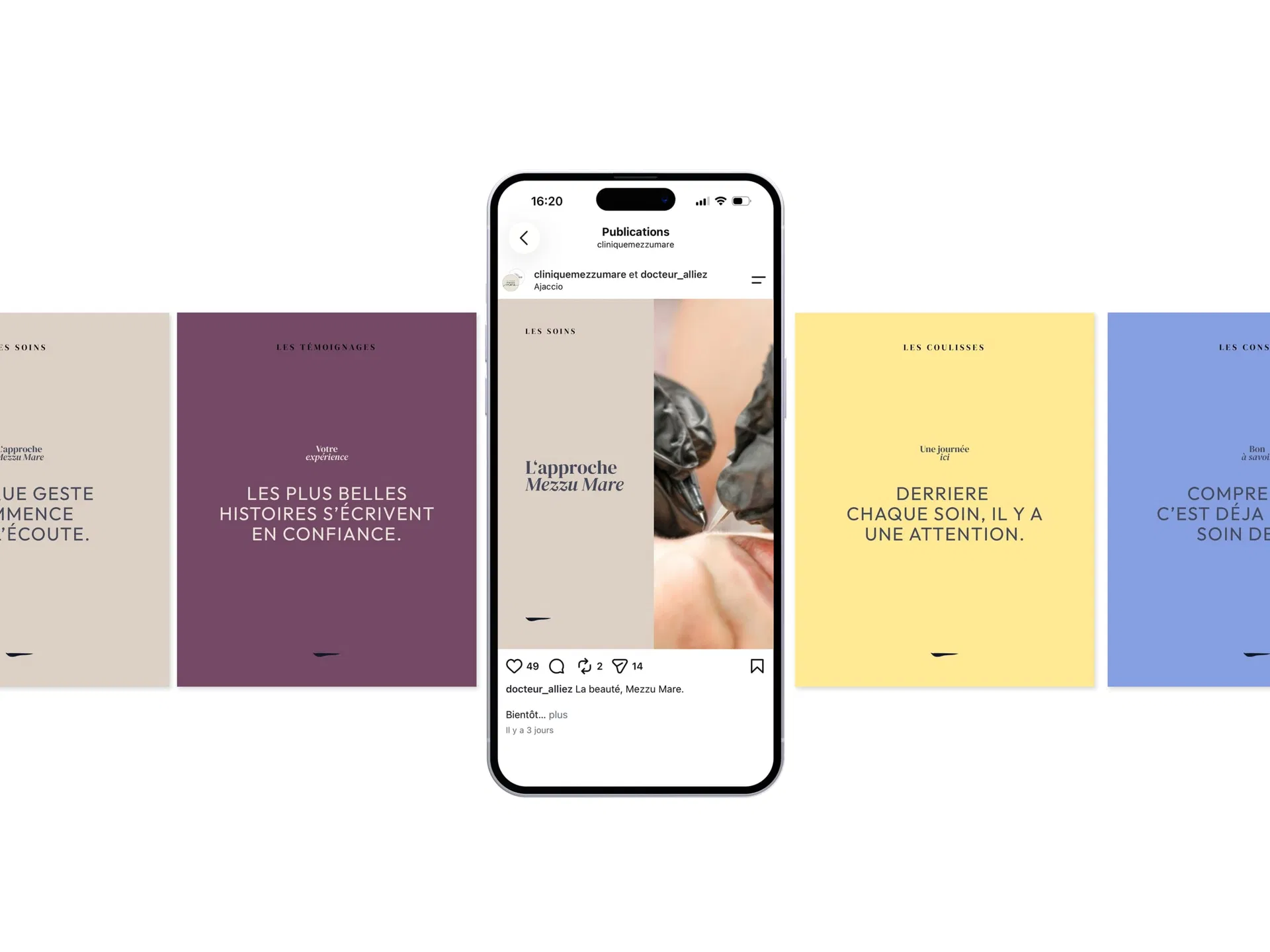 Mezzu Mare, communication digitale reseaux sociaux carrousels