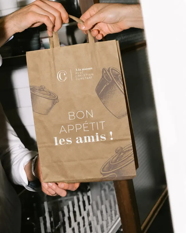 Christian Constant, packaging sac kraft bon appetit