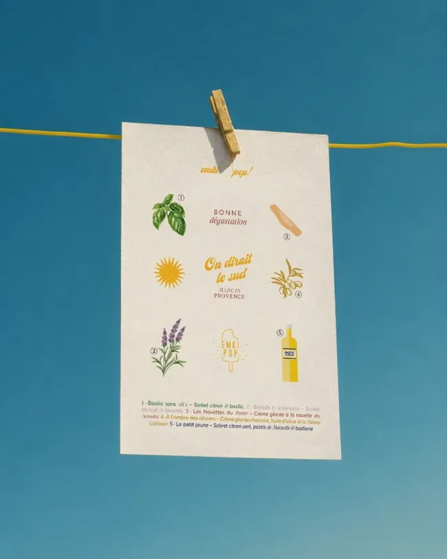 Emkipop, collaboration communication print affiche