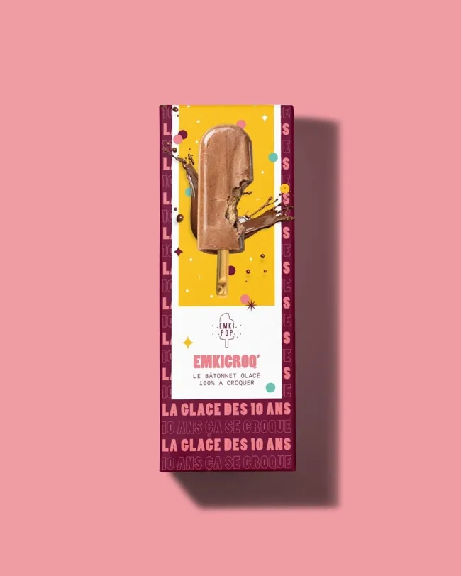 Emkipop, packaging glace des 10 ans