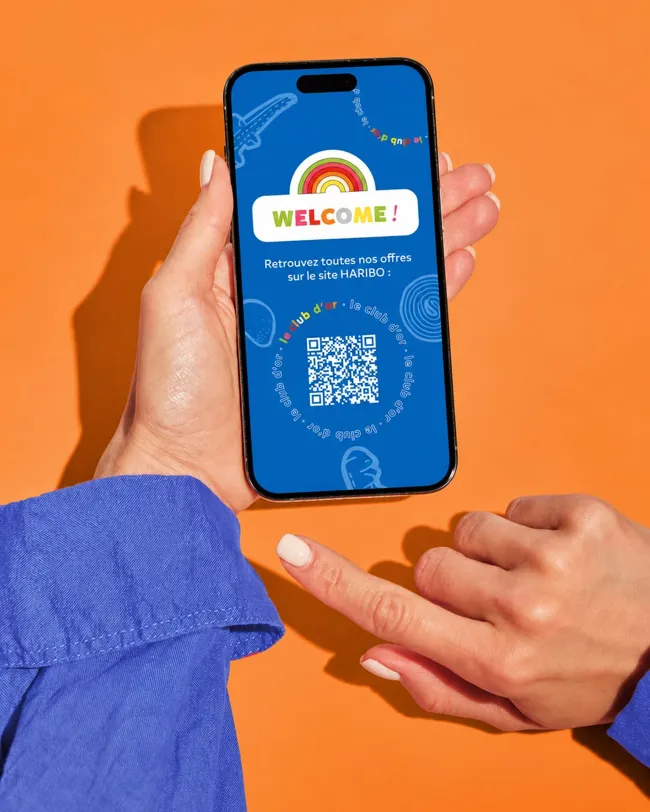 Haribo, communication digitale application welcome