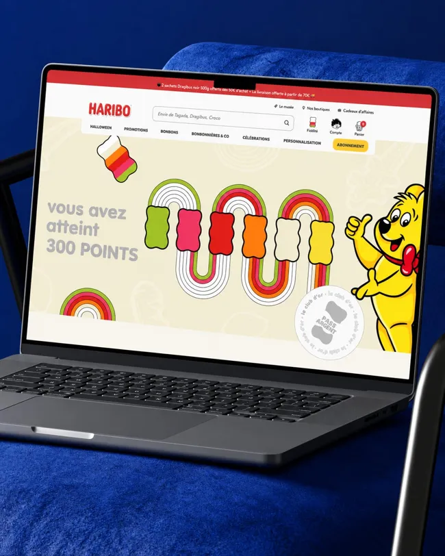 Haribo, communication digitale web design e shop
