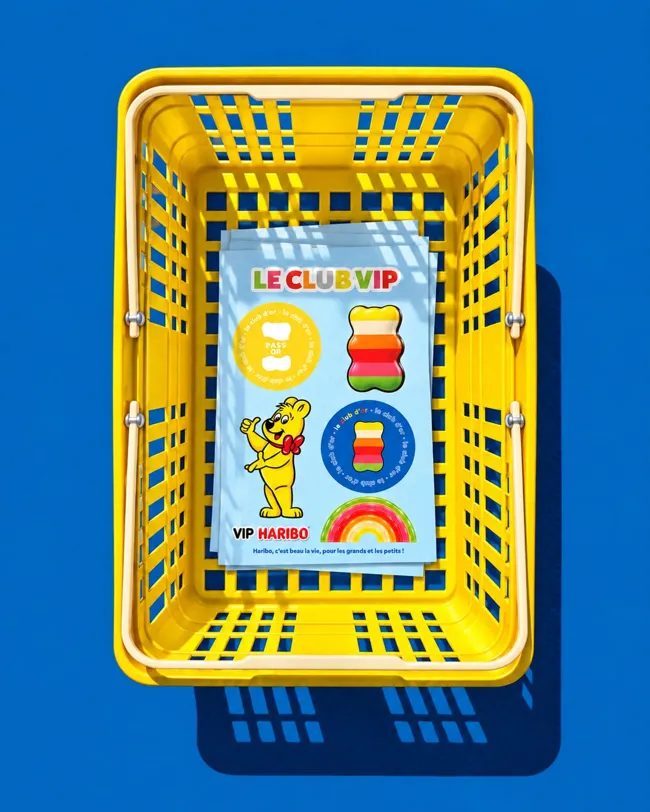 Haribo, goodies stickers panier