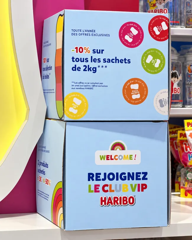 Haribo, packaging cube boutique