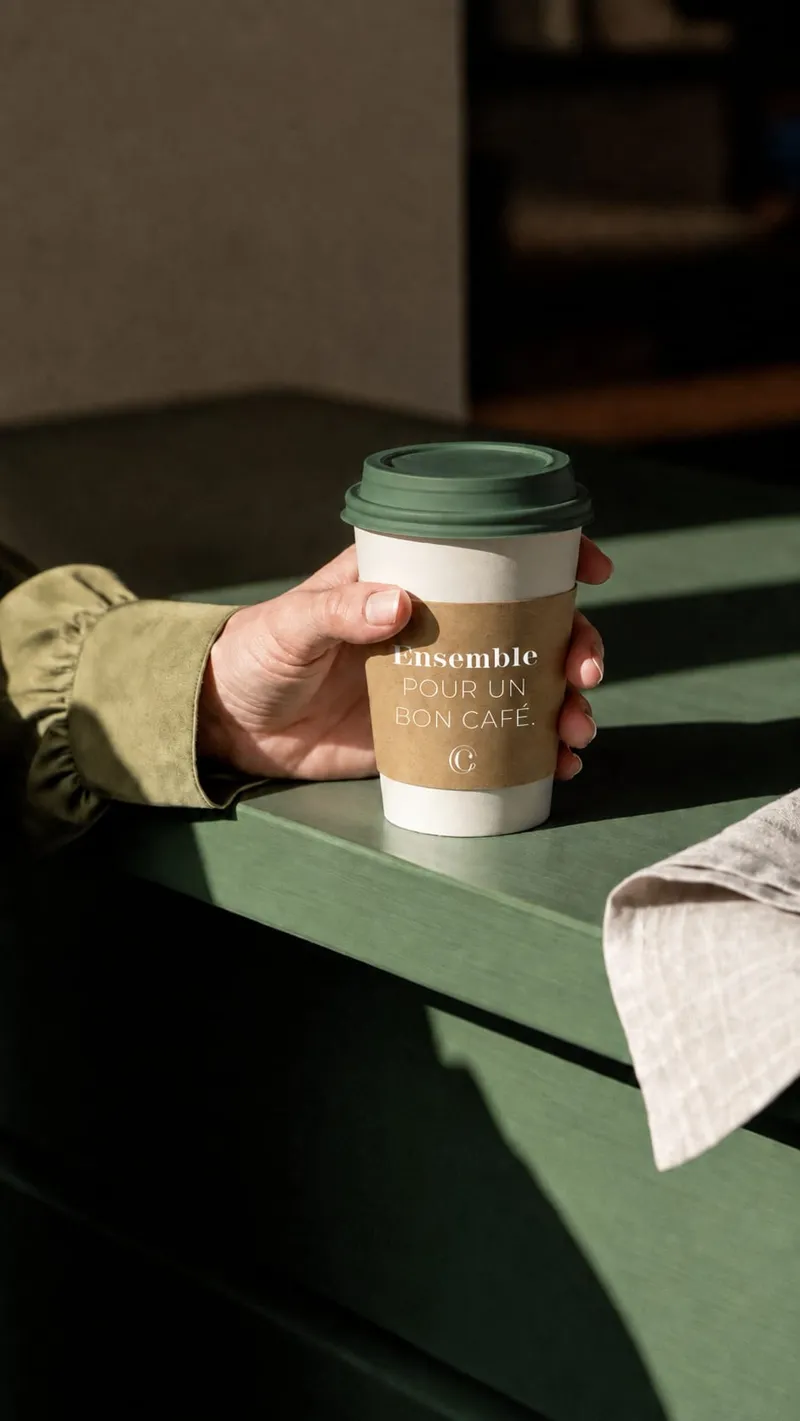 Christian Constant, packaging gobelet cafe