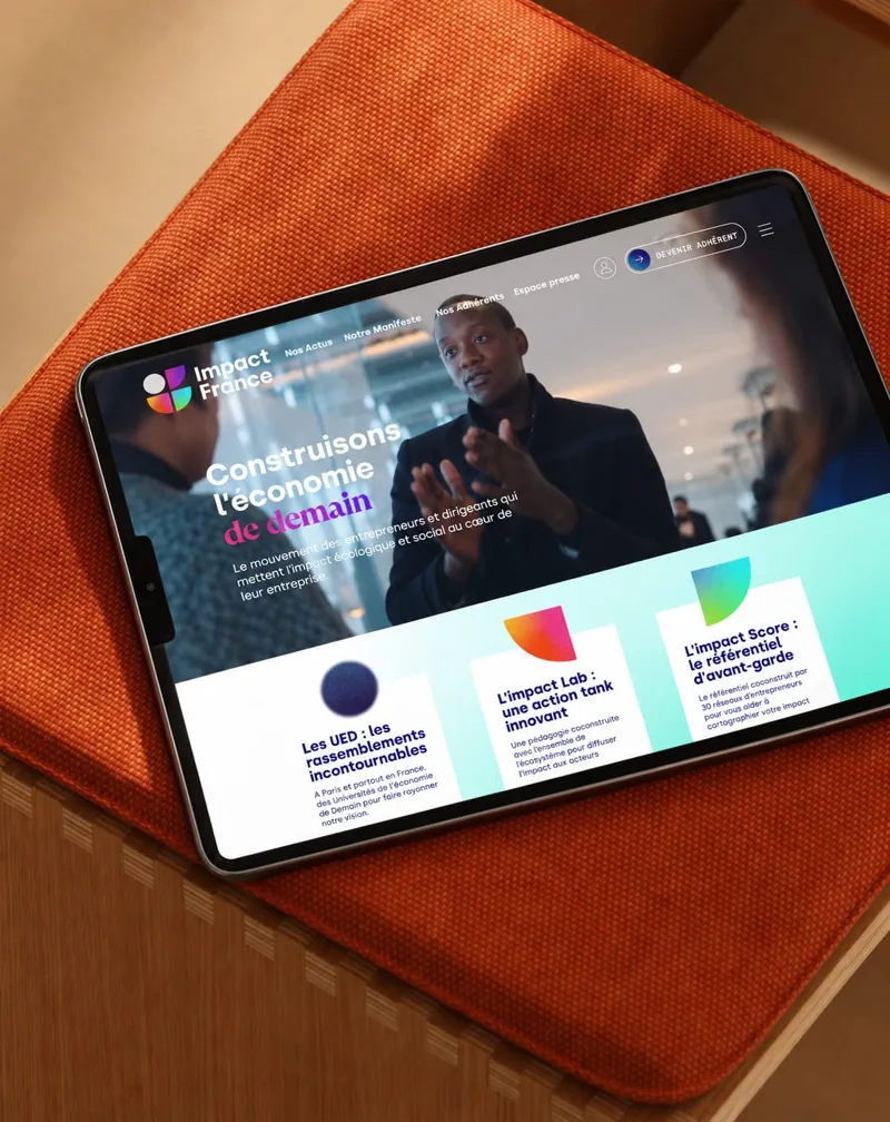 Impact France, communication digitale web design tablette